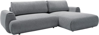 Vente-unique - Ecksofa mit Schlaffunktion - Ecke rechts - melierter Stoff - Grau - MONELIA
