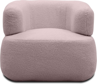 DOMO. collection Molina Sessel, Polstersessel, Einzelsessel, Garnitur, Altrosa, 90 x 86 x 71 cm