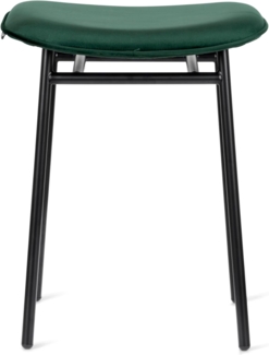 Calligaris, Fester Hocker Fifties, Gestell mt. schwarz matt Sitz Wald