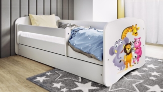 Bjird Kinderbett Babydream 180x80 cm 160x80 cm 140x70 cm (optional mit Matratze, mit Schublade Rausfallschutz und Lattenrost), verschieden Farben und Varianten für Mädchen und Jungen