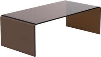 Vente-unique - Couchtisch - gebogenes Sicherheitsglas - Braun - ALONZO