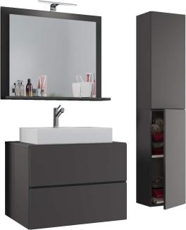 LendasL Bad Möbel Set Waschbecken Unterschrank Wandspiegel Badezimmer Waschtisch
