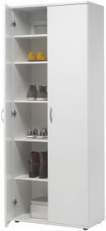 Schuhschrank >Nolana< in Weiß - 70x176x34cm (BxHxT)