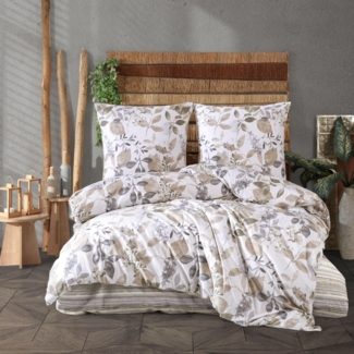 yadetextil Bettwäsche Bettwäsche 155x220 cm Baumwolle Bettbezug AzuraV1, Renforce, 2 teilig, Bettwäsche-Set 155x220 cm Baumwolle Bettbezug Beige AzuraV1