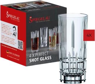 Spiegelau Perfect Serve Collection Perfect Shot Glass, 4er Set, Longdrinkglas, Longdrinkgläser, Trinkglas, Kristallglas, 55 ml, 4500170