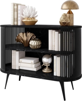 Kommode Rajkon (Farbe: Schwarz / Black Pietra Grigia)