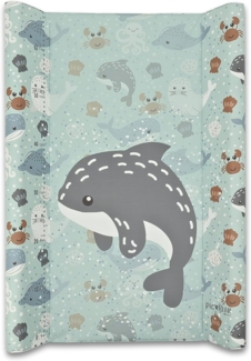 pic Bear Keil Wickelauflage - hochwertige OEKO-TEX Wickeltischauflage - pflegeleichte Wickelunterlage - Auflage Wickelkommode -50x70 cm - Sealife