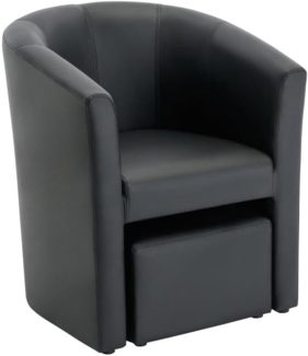 Vente-unique - Lounge-Sessel & Hocker - Kunstleder - Schwarz - JOVANA