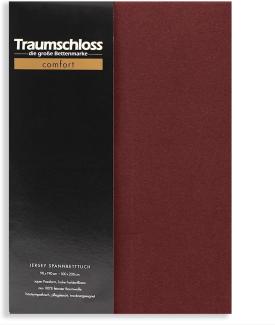 Traumschloss Comfort Jersey Spannbettlaken bordeaux 90-100x200