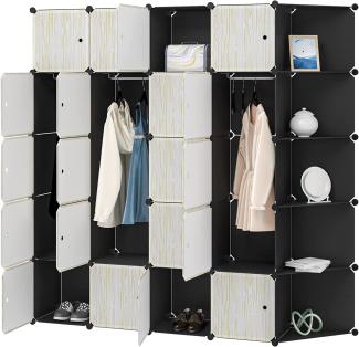 WOLTU XXXL Kleiderschrank Garderobenschrank Steckregalsystem Bücherregal Schuhregal DIY Regal Mit 2 Kleiderstange super groß