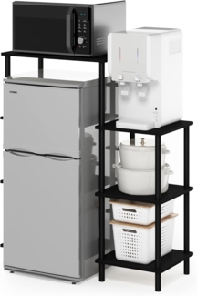 Furinno Turn-N-Tube Werkzeugloses Küchenregal hoch, Americano/Schwarz