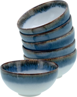 CreaTable Dipschale Cascade, Schale 6-tlg, Steinzeug, (Set, 6-tlg), Rekativglasur, Healthy Food