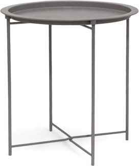 osoltus Premium Metall Beistelltisch warm grey rund 47cm