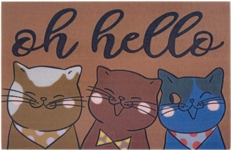 Teppich Boss Bedruckte Fußmatte beflockt D Optik - 45x70x0,6cm