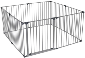 Safetots Premium MehrPanelSpielbereich, 144x144 cm, Grau, 70cm Hoch, BabySpielplatz, Spielbereich für Kleinkinder, Großer Spielbereich, Einfache Installation