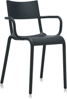 Kartell Generic A Armlehnstuhl, Plastik, Schwarz, 79 x 52.5 x 52 cm