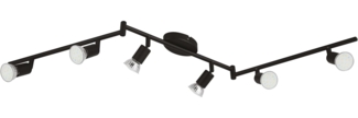 Eglo 32433 Spotleuchte BUZZ-LED GU10 6X2,8W Stahl schwarz L:105cm B:6,5cm schwenkbar