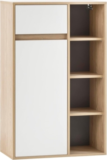 Schildmeyer Highboard Mali 152760, Eiche hell Dekor/mattweiß