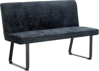 Homexperts 'TILDA' Bank, Microfaser dunkelgrau, B 140 x H 92 x T 59 cm