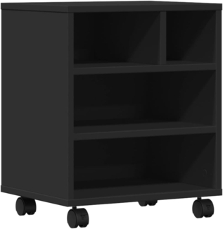 vidaXL Druckertisch Druckerständer mit Rollen Schwarz 41 x 32 x 48 cm