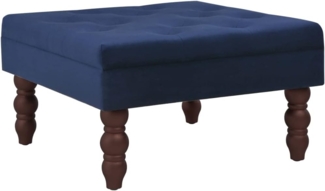 vidaXL Hocker Marineblau 60 x 60 x 36 cm Samt