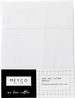 Meyco Bettlaken mit Zierrand, 75x100 cm, weiß