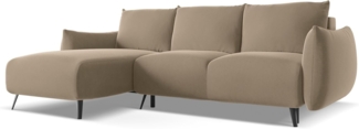 Ecksofa mit Schlaffunktion Links Malie in Samtstoff