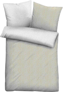 biberna Melange-Flanell Bettwäsche 0840500 MELANGE UNI, kitt, 1x 155x220 cm + 1x 80x80 cm