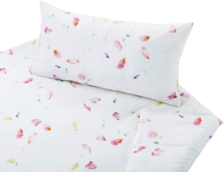 Cotonea Bio-Satin Bettwäsche Blütenblätter|155x220 cm + 80x80 cm