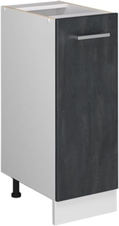 Vicco Apothekerschrank R-Line, Schwarz Beton/Weiß, 30 cm ohne Arbeitsplatte