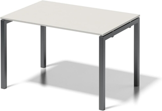 BISLEY Cito Schreibtisch, 740 mm höhenfixes U-Gestell, Metall, Gw334 Dekor Grauweiß, Gestell Anthrazitgrau, 80 x 120 x 85 cm