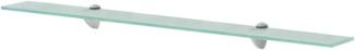 vidaXL Schwebendes Regal, Glas transparent, 0,8 x 10 x 90 cm