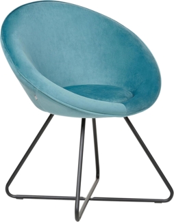 Esszimmerstuhl FLOBY II Samtstoff Hellblau