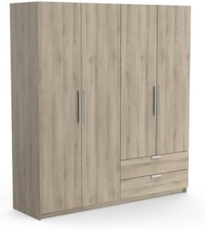 Kleiderschrank >Glory2< in Kronberg Eiche aus Holzwerkstoff - 178x192x51 (BxHxT)