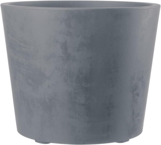 Rollbarer XL Pflanzkübel Millennium 80 Liter in Grau mit Tolle Naturstein Optik, Maße: 59x59x49 cm