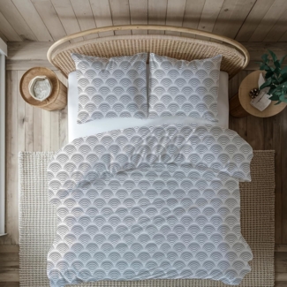 MTOnlinehandel Bettwäsche Himmlisch und Elegant Biber/ Flanell in 135x200 + 80x80 cm, 100% Baumwolle, 2 teilig, Weihnachten, Wintermotiv