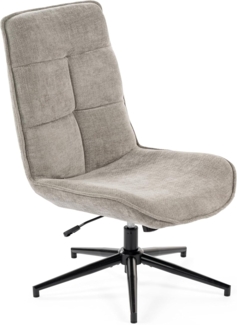 MEUBLE COSY Sessel Lehnstühle Lounge mit höhenverstellbar Wippfunktion Relaxsessel 360° Drehbar Polsterstuhl für Schlafzimmer Wohnzimmer, Chenille-Stoff, Grau