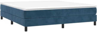 Boxspringbett Dunkelblau 160x200 cm Samt [3120782]
