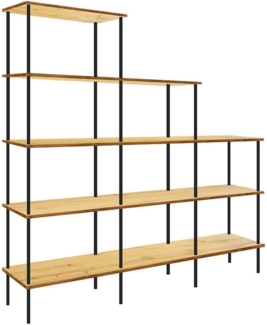 HOME DELUXE Regal INDU Oiled Oak - (L x B x H): 207 x 35 x 196 cm