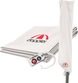 Doppler Gartenschirm Hülle L für Pendelschirm I Regenbeständige Schutzhülle für Sonnenschirm mit max. ø 350cm I witterungsbeständige Schirmabdeckung mit Reißverschluss & Bedienstab