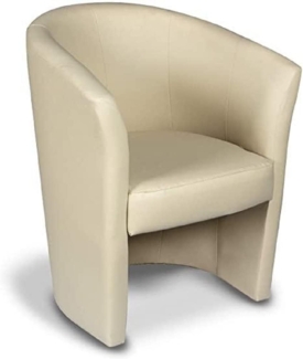 Dmora Sessel mit Kunstlederbezug, graue Farbe, 65 x 78 x 60 cm