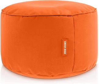 Green Bean© Sitzsack-Hocker "Stay" 25x45 cm mit EPS-Perlen Füllung - Fußhocker Sitz-Pouf für Sitzsäcke - Fußablage Sitzkissen Sitzhocker Orange