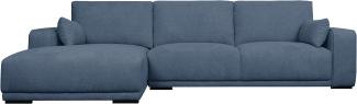 3-Sitzer Ecksofa Links California Blau