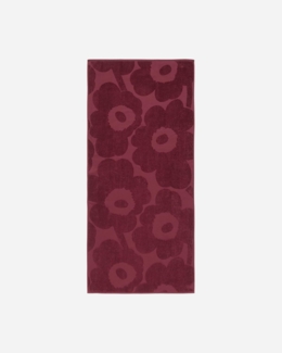 Marimekko Badetücher Badetuch Unikko Burgundy (70x150 cm)