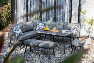 Gardissimo Gartenlounge-Set "Cento", hohe Dining Rope Lounge