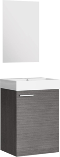 Baikal Mini, Holz Glas Melamin 16 Keramik, Aschgrau, UNA Puerta TF