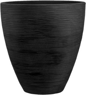 Dehner Pflanzvase Vino, Ø 40 cm, Höhe 42 cm, Kunststoff, anthrazit