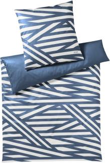 Bettwäsche JOOP! Comfort Satin Bettwäsche 4102-2 Cross Beige Blau 135x200, JOOP!, 2 teilig