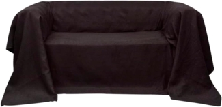 Micro-Suede Sofaüberwurf Tagesdecke Braun 270 x 350 cm 130894