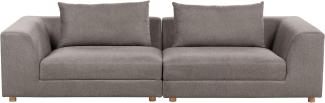 3-Sitzer Sofa braun mit Kissen LERMON